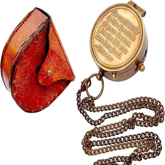 Busolă din alamă, Cadou pentru absolvire, Ziua confirmării, Botez, Cadou de Revelion, Zi de naștere, Aniversare, Împărtășanie, Cadou de camping