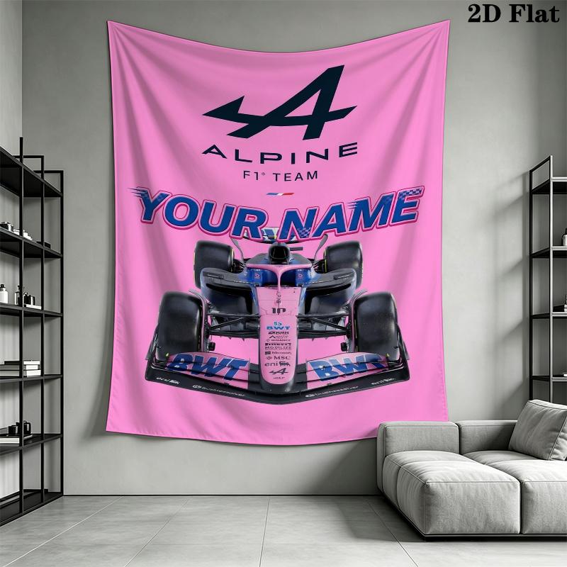 Custom Name Alpine Wall Tapestry Aesthetic Wall Hanging Printed Fabric Blanket Decorative Tapestries for Bedroom Living Room Home Decor