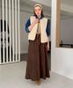 Baseukala Suede Flare Long Skirt (3Colors)