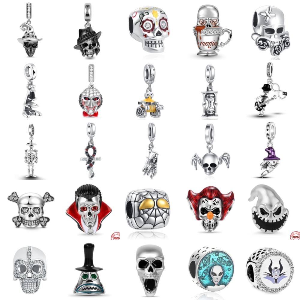 New Copper Skull Extraterrestrial Charm Of Ley Chain Bead Fit Original Bracelet Accessories Diy Women Jewelry