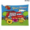 Mr. Men Little Miss Custom Name Wall Tapestry Aesthetic Wall Hanging Printed Fabric Blanket Decorative Tapestries for Bedroom Living Room Home Decor