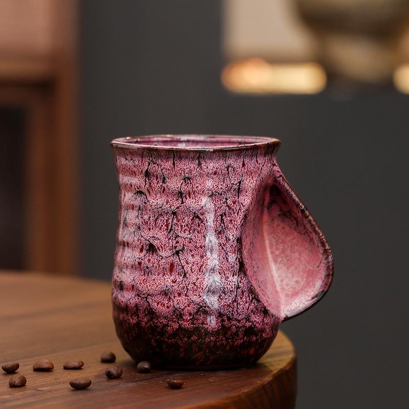High Value Ceramic Coffee Cup Retro American Latte Latte Afternoon Tea Cup Large Capacity Water Cup