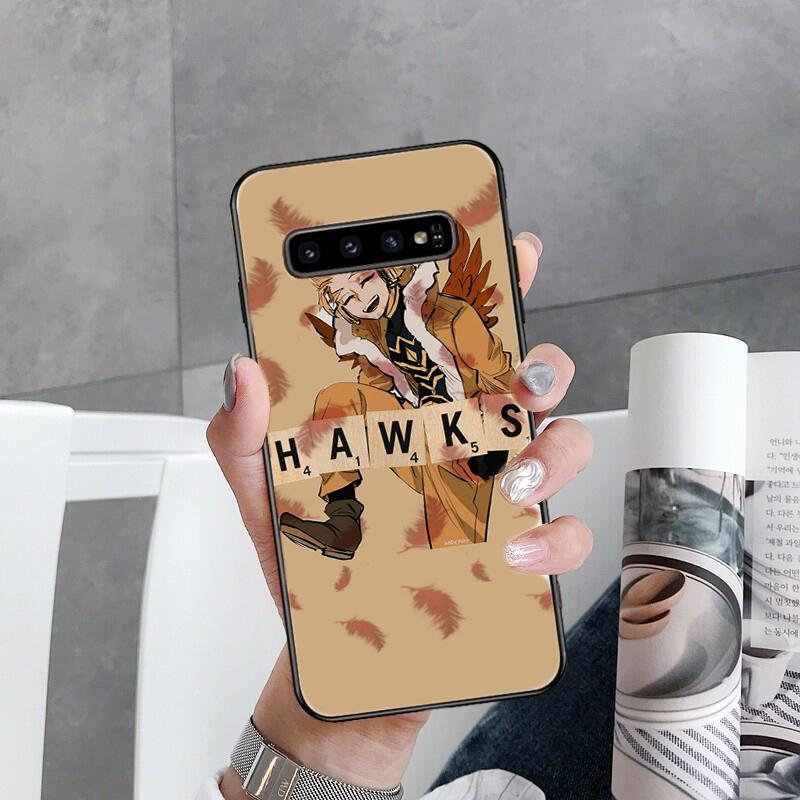 

Чехол для телефона Anime MHA Hawks BNHA для Samsung Galaxy S22 S20 Ultra S20 S22 Plus S21 S10 S9 S8 Plus S10E S20 FE S10E