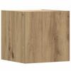 8 piece Wall Mounted TV Cabinet Set Artisan Oak Effect Particleboard