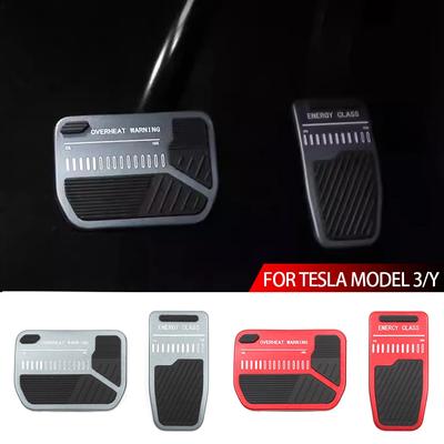 2Pcs New Clip-on Car Foot Pedal Pads Accelerator Gas Fuel Brake Pedal Covers For Tesla Model 3 Y 2017-2024