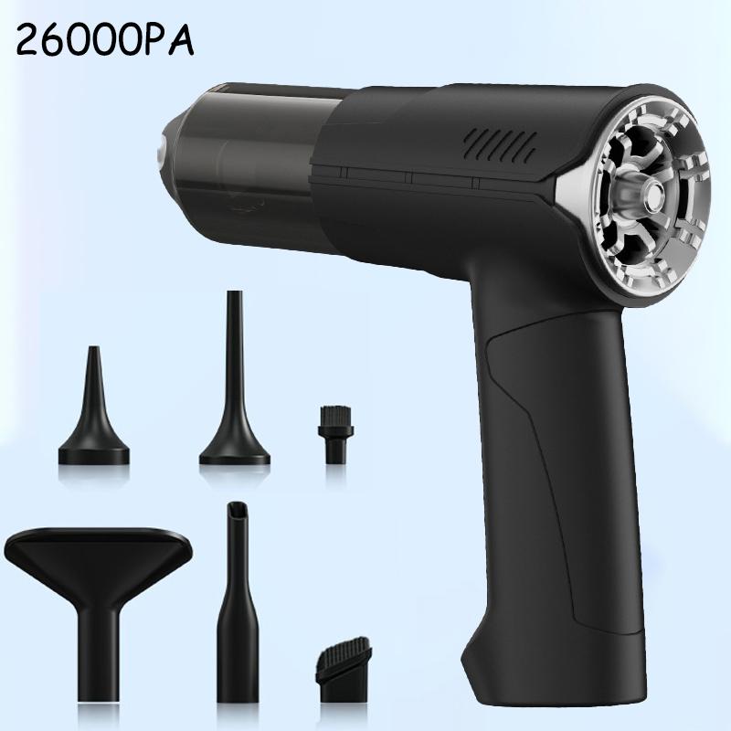 

26000ПА Автомобильный пылесос Сильное всасывание Беспроводной Аккумуляторный Мощный Пылесос Портативный Ручной Бесщеточный Мотор Для Чистки Автомобиля