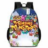 Zaino Scolastico per Bambini Ragazzi Ragazze - Carino Design Mostro Cartone Animato Tessuto Oxford Leggero Spallacci Imbottiti Traspiranti Grado