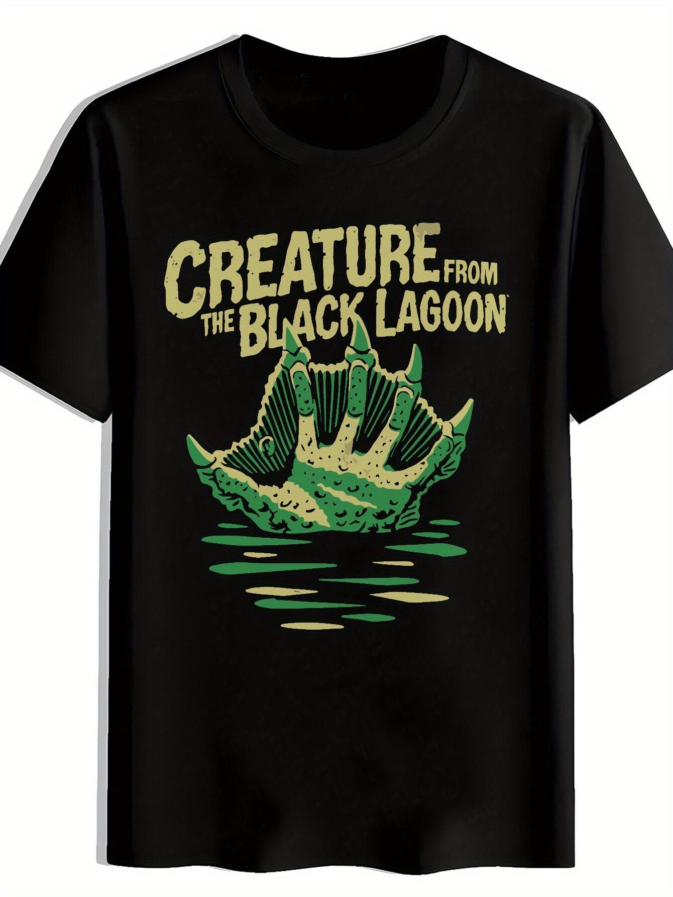 T-shirt  Creature from the Black Lagoon  Graphic - Black with Green & Yellow Design XS