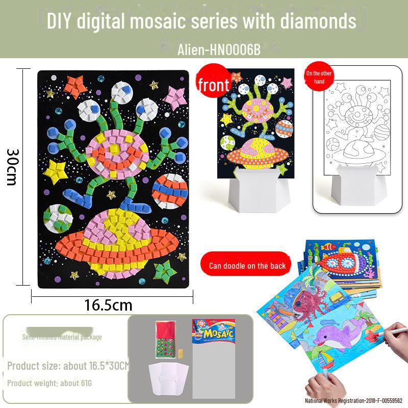 

Детский набор для самостоятельной сборки пазла с алмазной мозаикой из ЭВА-наклеек - обучающая игрушка ручной работы