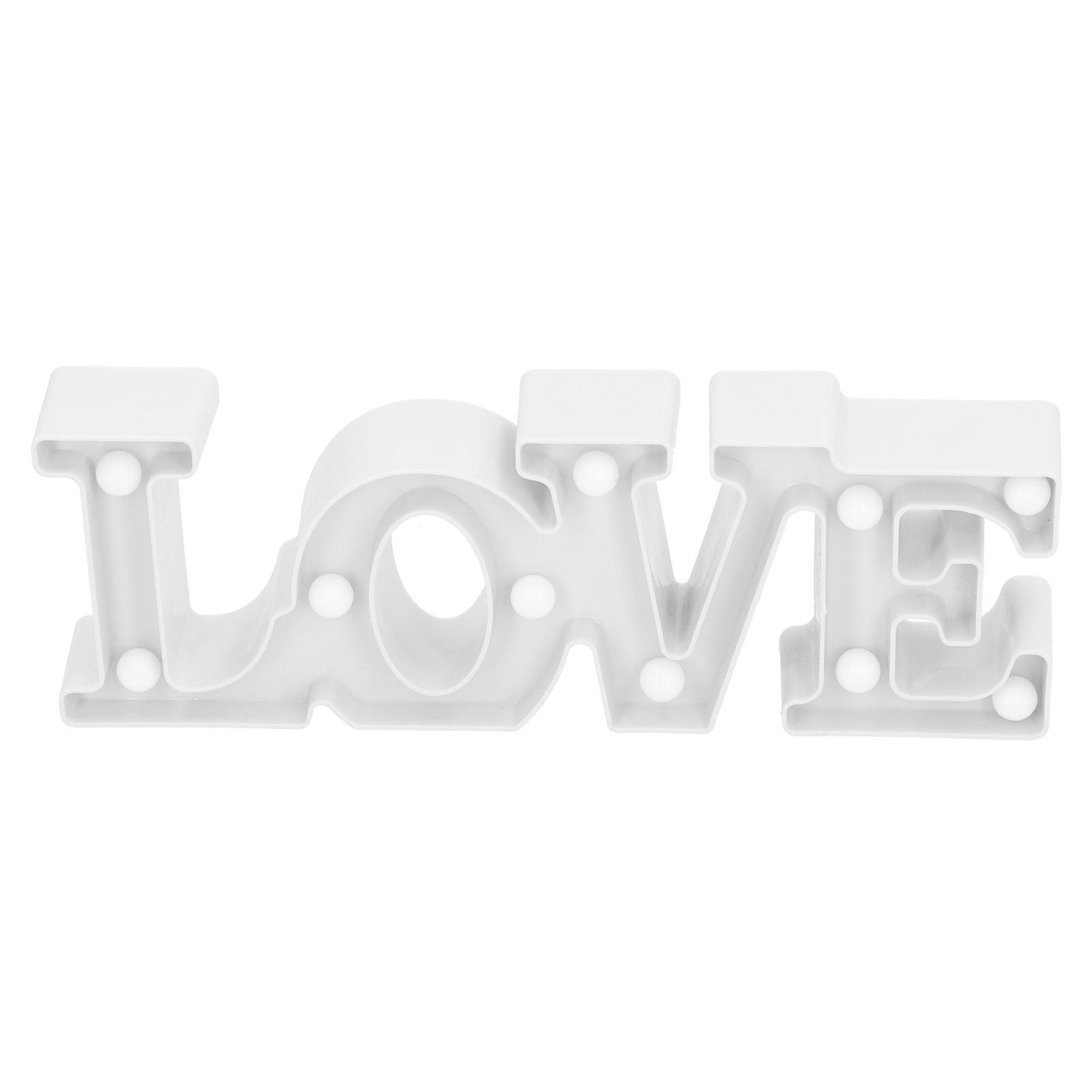 

LOVE Lamp 10LED Night Light для предложения руки и сердца, признания, свадьбы, годовщины, вечеринки, теплый белый, розовый белый