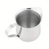 Taza de Espuma de Leche de Acero Inoxidable de Alta Calidad con Asas y Tamaño Múltiple Opcional, Adecuada para Familia 60ML/90ML/150ML