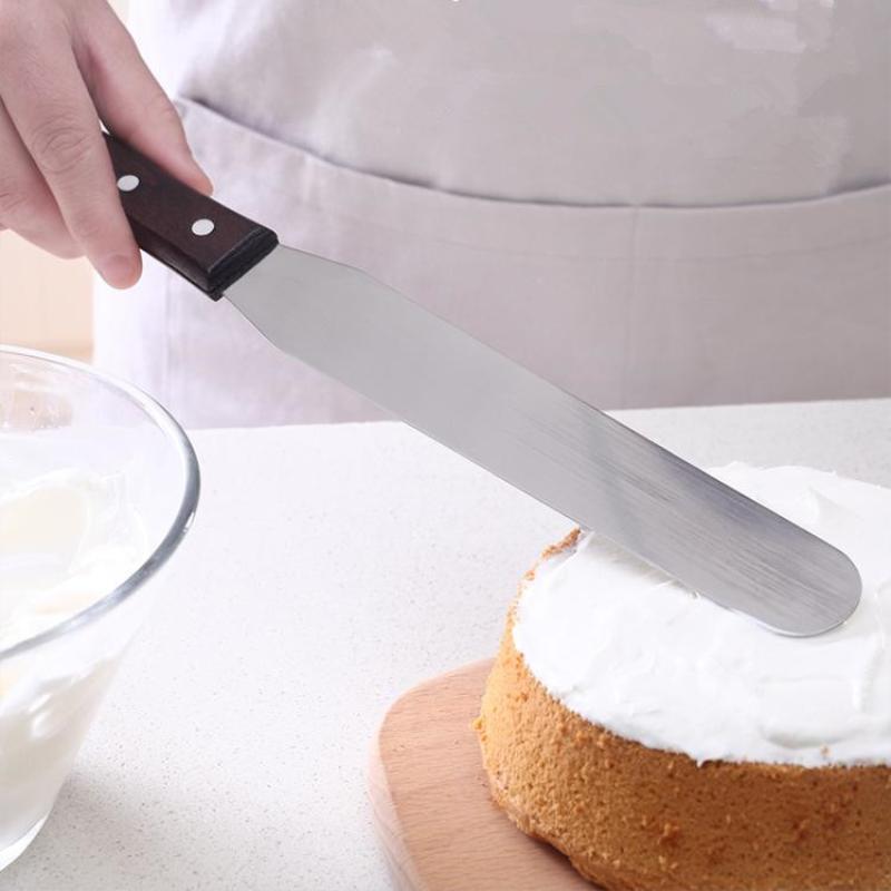 4/6/8/10 Zoll Edelstahl Kuchenspatel Buttercreme Icing Zuckerguss Messer Glätter Pinsel Küche Gebäck Kuchen Dekorationswerkzeuge