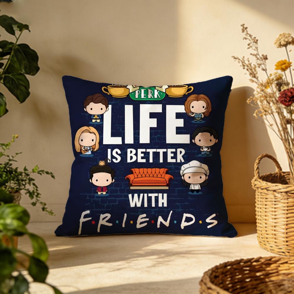 Hot FFriendser Cushion Cover Versatile DoubleSided Pillow Case Fit for Sofa Bed Car Daily Decor