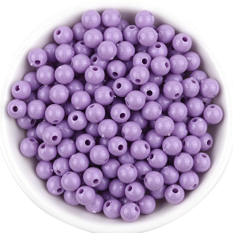 100Pcs 6mm Plastic Beads Solid Color Loose Spacer Round Beads For DIY Bracelets Phone Chains Jewelry Making Supplies Wholesale