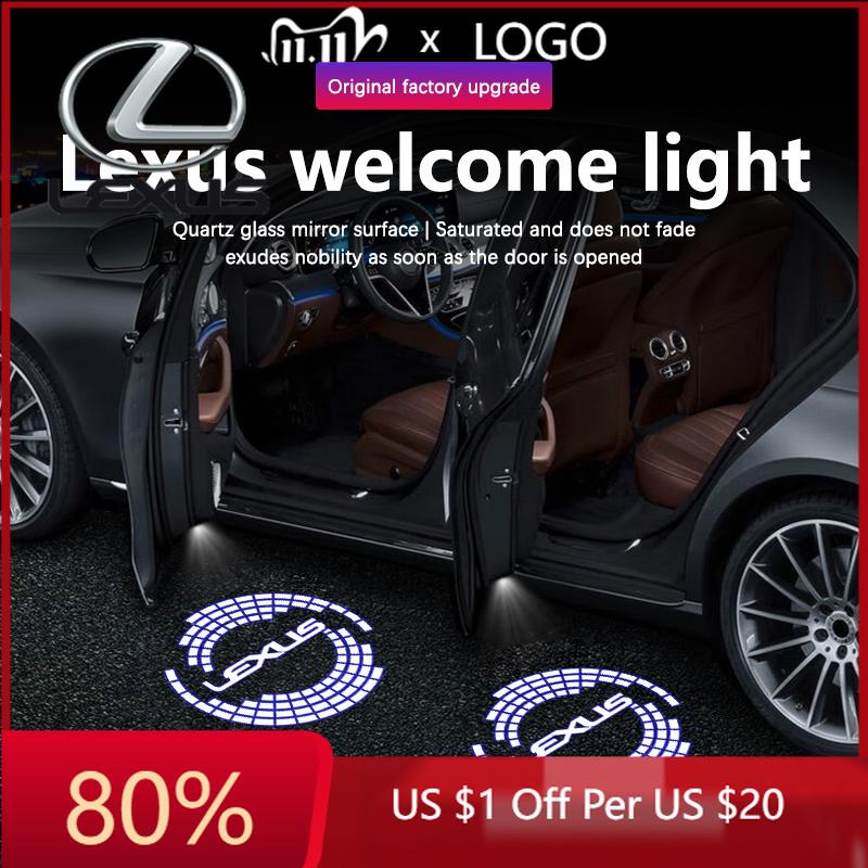 2026 Hot Interior Stickers LED Car Door Logo Projector Ghost Shadow Welcome Light For Lexus ES250 ES300 ES350 RX300 LX470 LX570