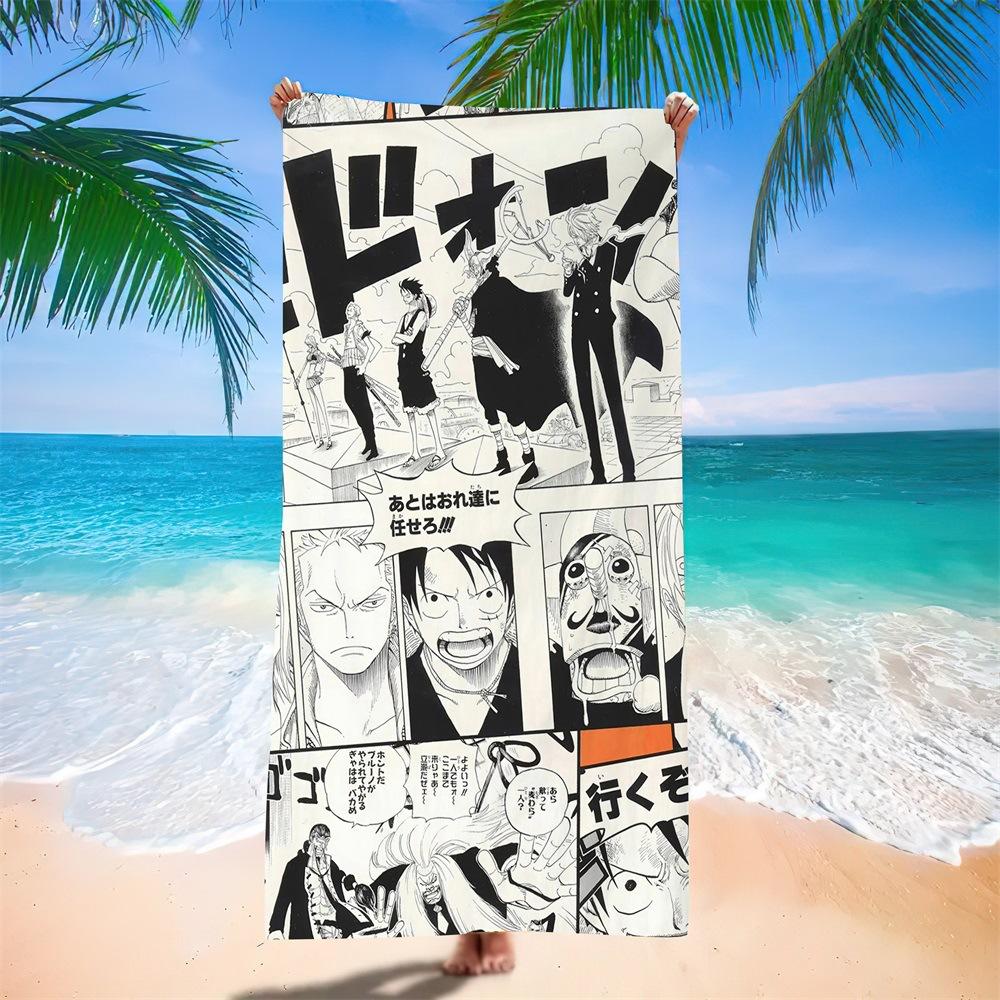 New Anime Character Printed Microfiber Beach Towel Quick Dry Water Absorbent Bath Towel