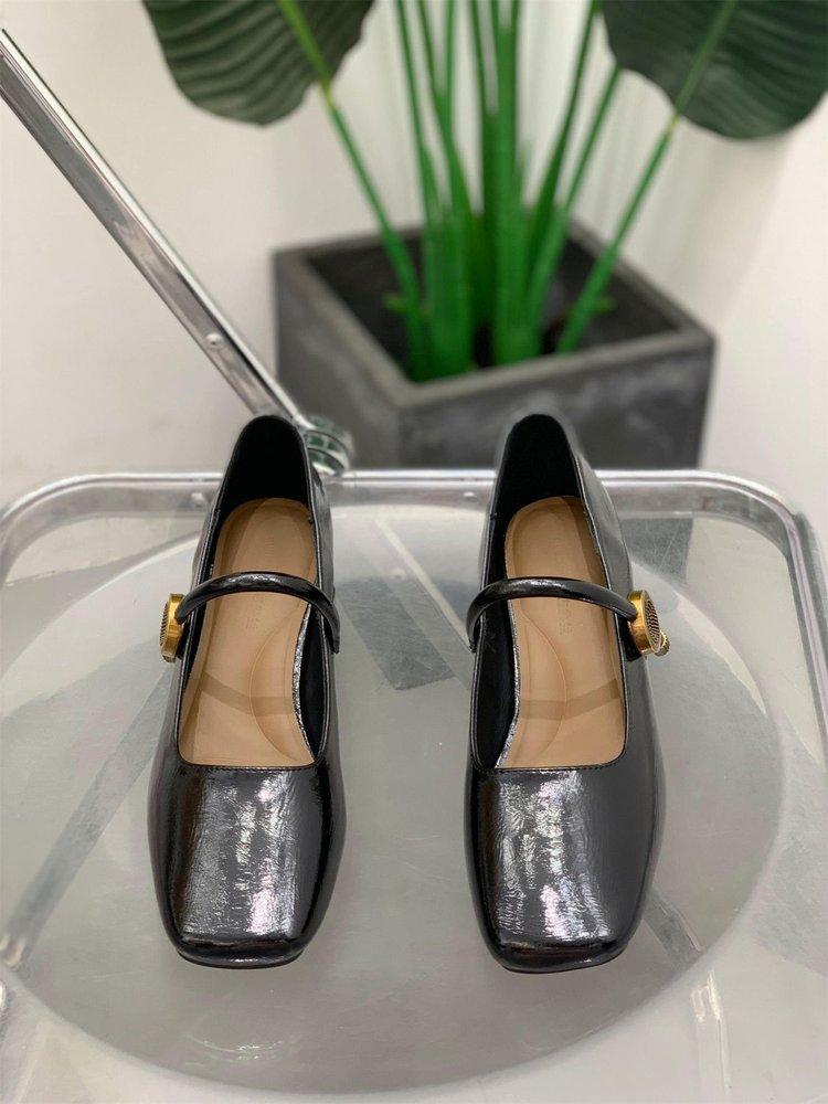 Spring French Evening Breeze Temperament Commuter Shoes New Fairy Thick Heel Mary Jane Small Leather Shoes