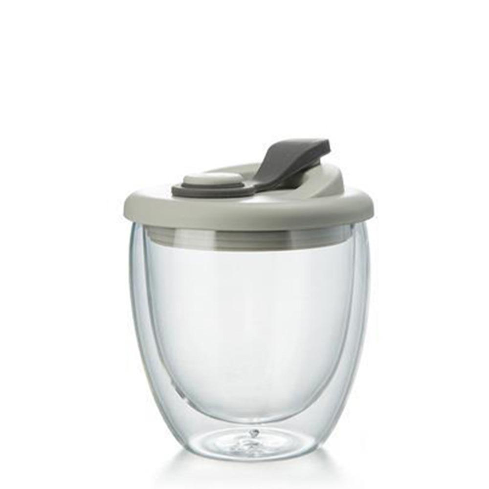 Leak-Proof Transparent Tumbler Cold/Heat Resistant Portable Water Cup Cute Glass Cup with Lid  Tea