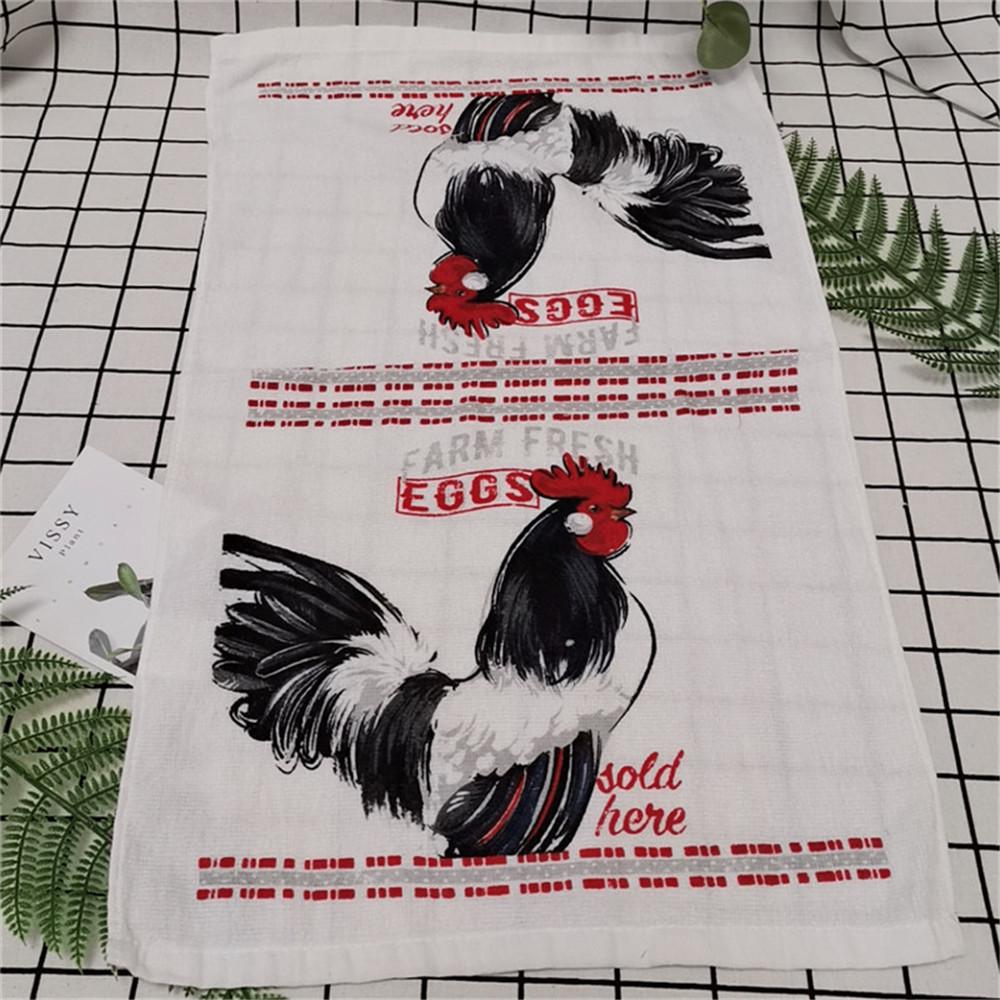 

1 шт. 38x63 см цветное печатное хлопковое кухонное полотенце для мытья посуды впитывающая влагу салфетка для уборки праздничный подарок