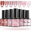 7 Colors Gel Nail Polish Set Fall Winter Trendy Shades UV LED Soak Off Nail Gel for Salon Home DIY Manicure