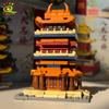 Non-Toxic Moc City Street View Mini Building Blocks Diy City Commercial Street Coffee Shop Puzzle Toys Home Ornaments Decoration