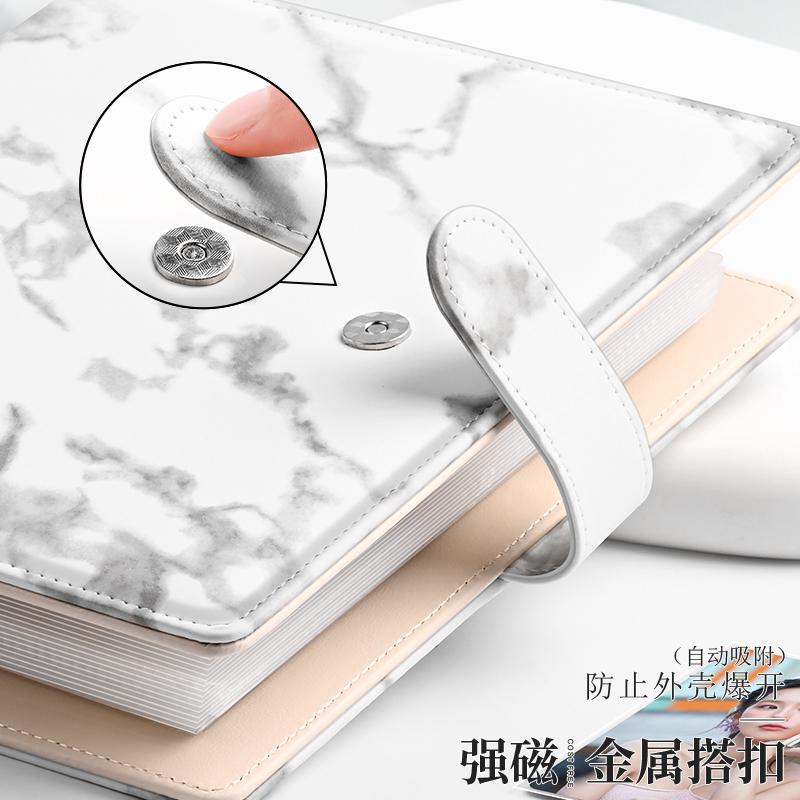 Chinese Ink Painting PU Photo Album – 4 Grid A5 Compact Binder for K-Pop Cards, Polaroids Memorabilia Instax & Fan Collections