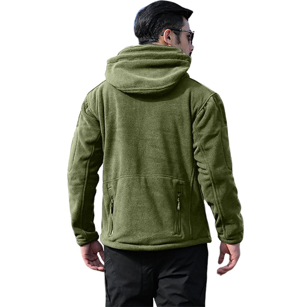 Men's  Fleece Outdoor Warm Fleece Jacket Hooded Coat Jacket