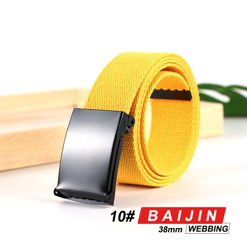 Canvas & Leather Multi-Color Casual Waist Belt - Stylish, Easy-to-Match Accessory for Students