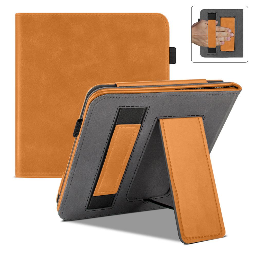 E-book Leather Case for 2024 Kobo Libra Color (Model: N428) 7-inch, Palm Stand with Sleep Mode