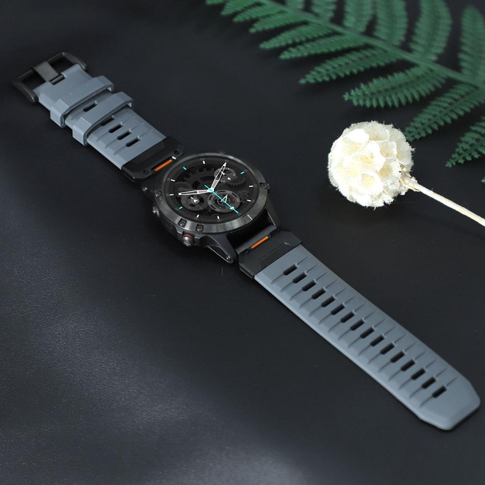 22mm 26mm Fluororubber Strap For Garmin Fenix 8 7X 6X Pro 5X Epix Pro Gen 2 47mm 51mm /Fenix 5X Plus Tactix 7 Watchband