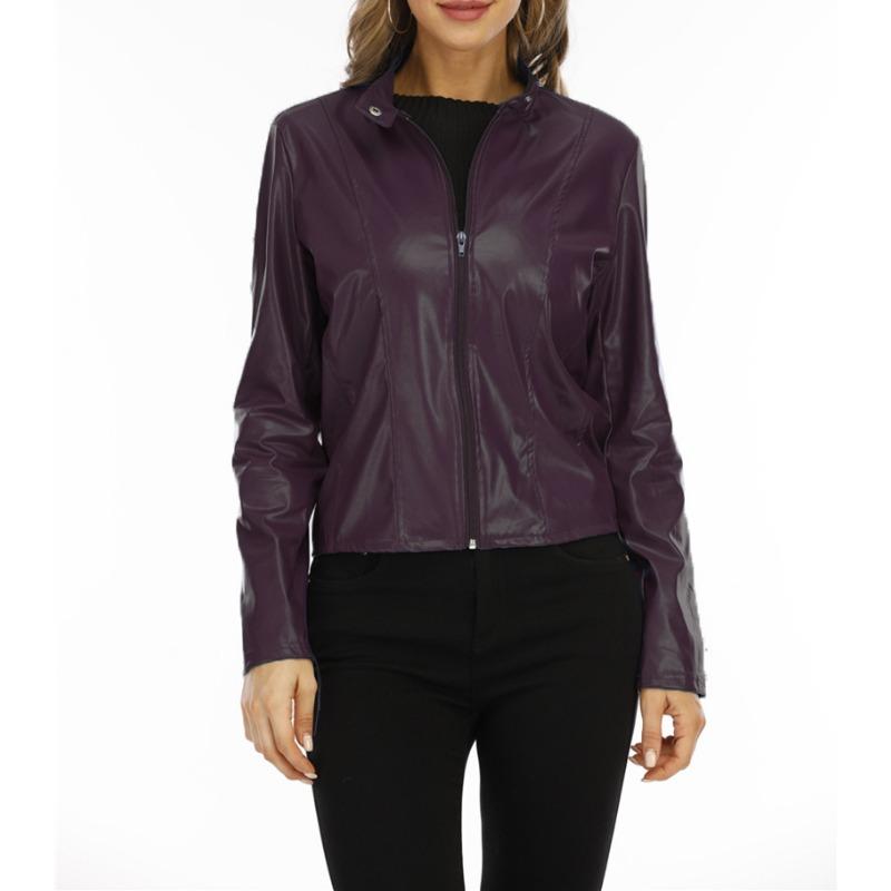 Autumn and winter fashion leather suit jacket women, urban beauty high-end temperament long-sleeved ladies jacket jacket MJ0087