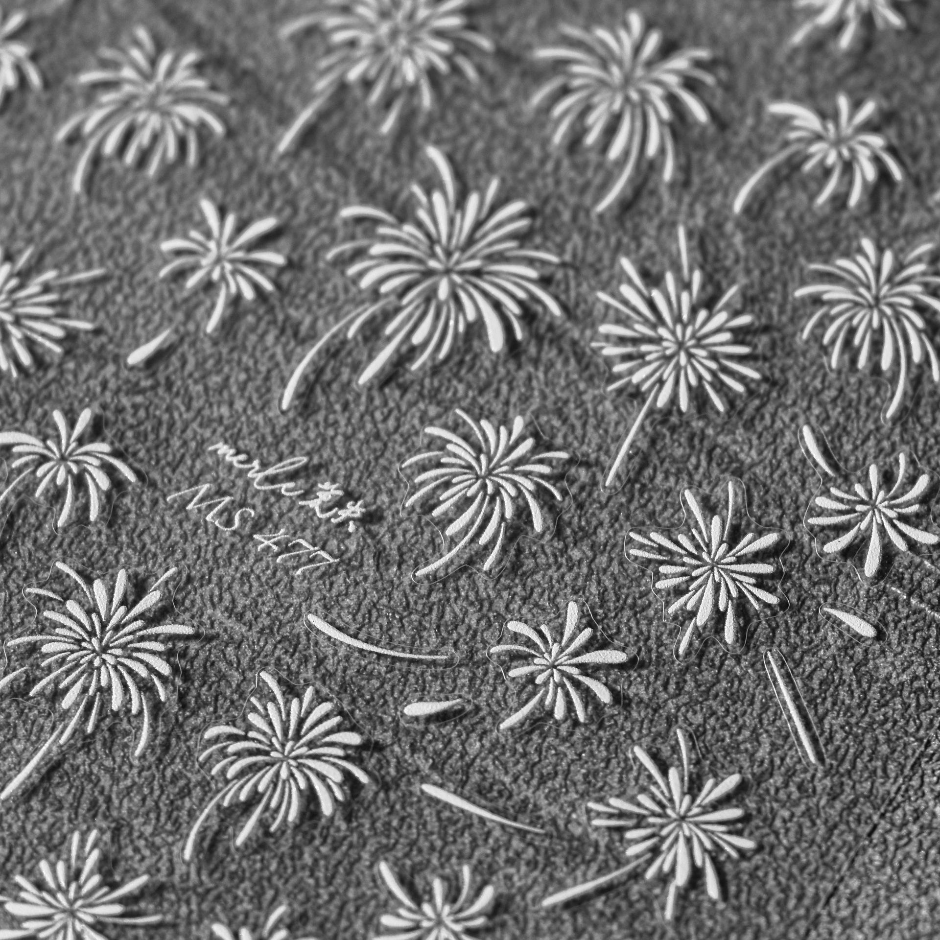 Тонкие прочные наклейки для ногтей «Фейерверк» для самостоятельного творческого украшения — фото 3