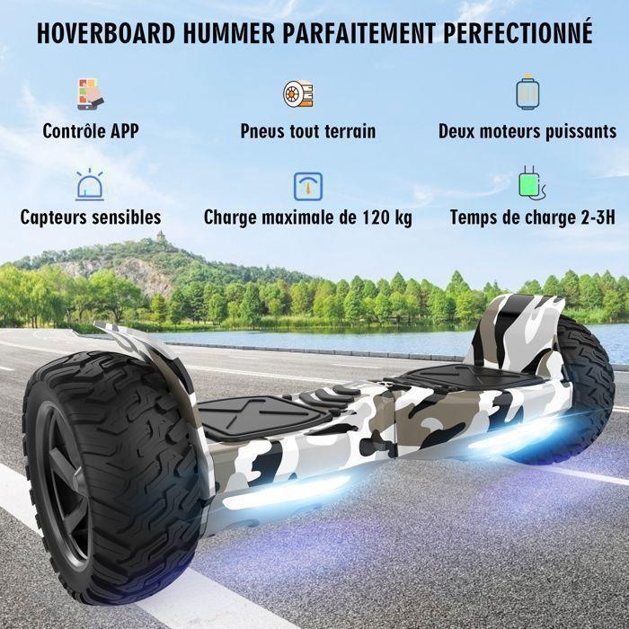 Hoverboard 8,5 tum Hummer Terräng LED Bluetooth med Kraftfull Motor Idealisk Gåva Kamouflage