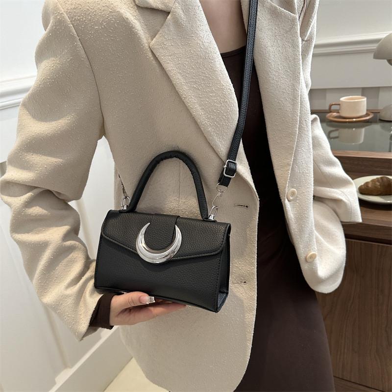 Chic Pu Crossbody Bag Stylish Vintage Small Square Handbag For Trendy Women