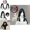 Demon Slayer Cosplay Wig For Nezuko High-quality Long Black Hair