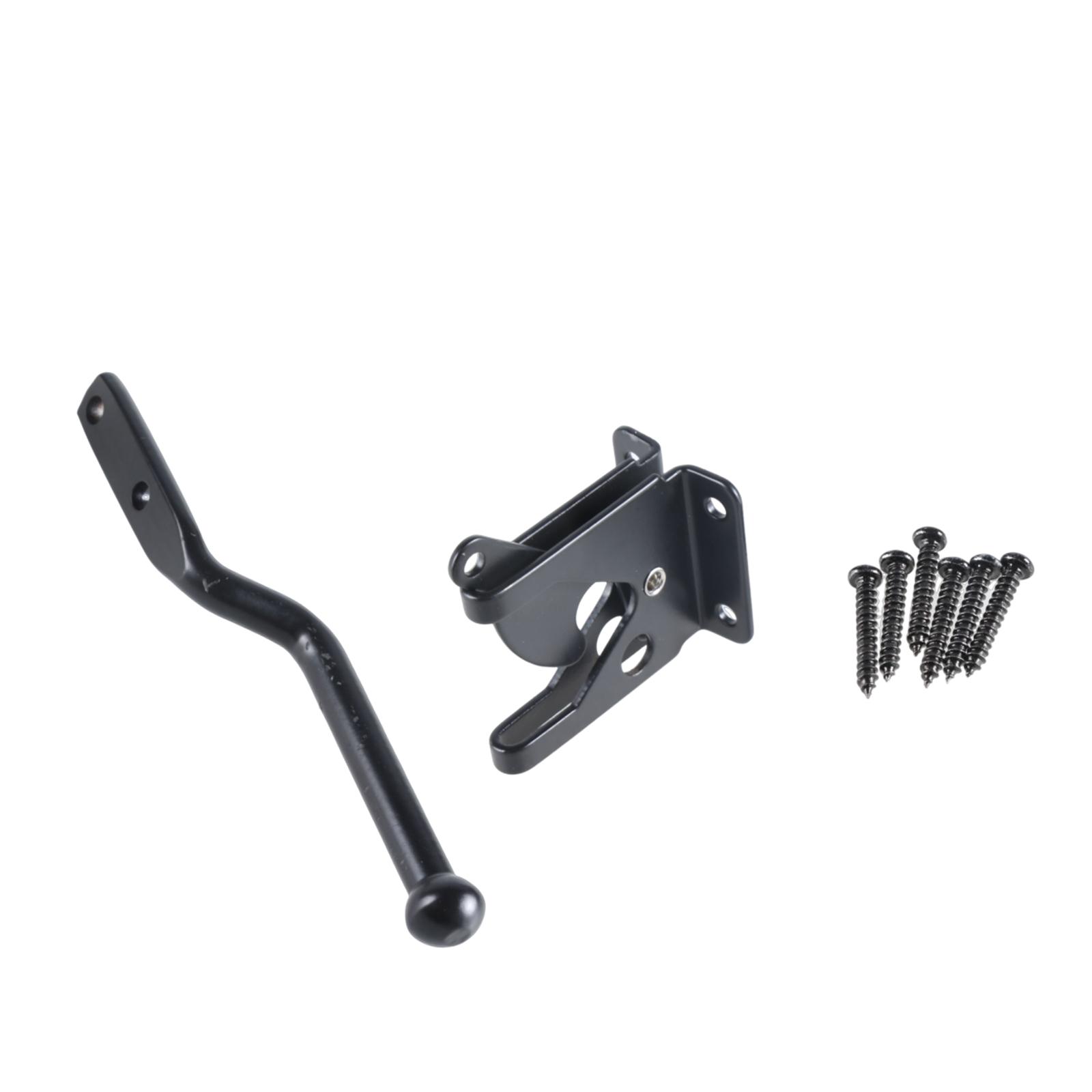 

Надежная стальная защелка для ворот с винтами Простая установка Самозакрывающиеся дверные задвижки Самоблокирующиеся предохранительные защелки для наружного использования 144