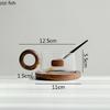 Creative Wooden Handle Glass Mug Solid Wood Coaster Breakfast Cup Oat Cup Milk Cups Coffee Mug Household Water Cups Tea Cup
