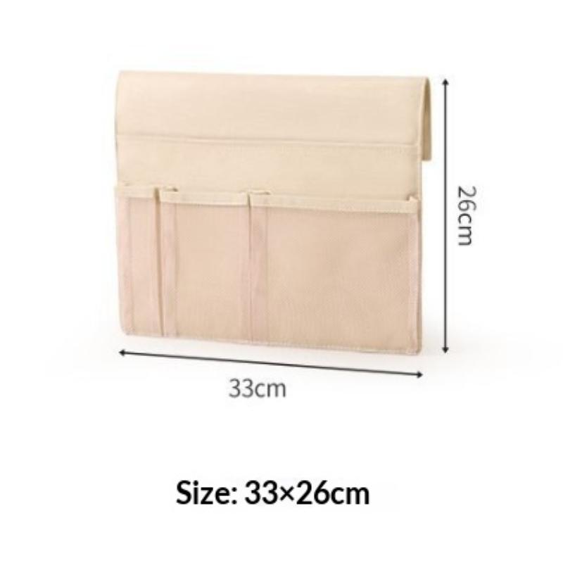 New Storage Basket Hanging Storage Rack Bed Remote Control Bookshelf Dormitory Storage Bag Stand With Hook Bedside Pocket