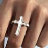 Simple Yet Stylish Adjustable Crosses Rings Stainless Steel Unisex Designs for Everyday