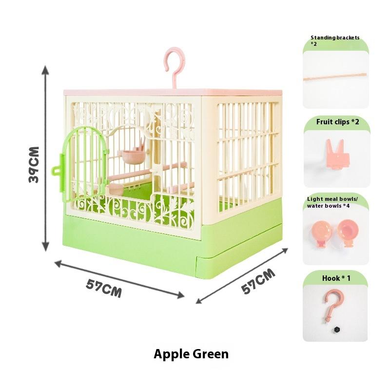 

Portable Bird Carrier Cage Large Breathable Travel Parrot Cage Outdoor Lightweight Viewing Cage for Parakeet Cockatiel Conure