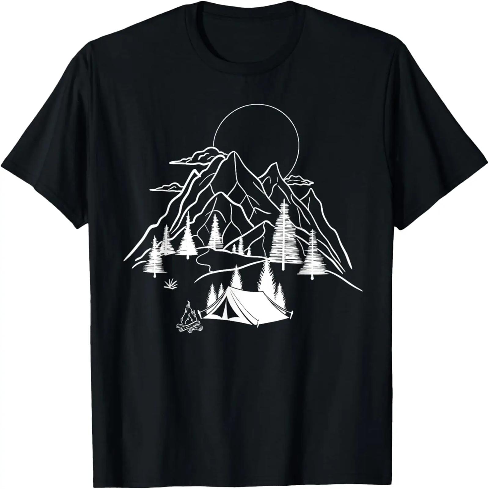 

Camping in Forests & Mountains Graphic for campers, hikers T-Shirt XXXXXL різнокольоровий