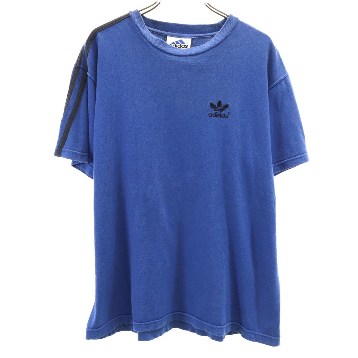 

adidas Футболка с коротким рукавом M синяя Мужская Б/У