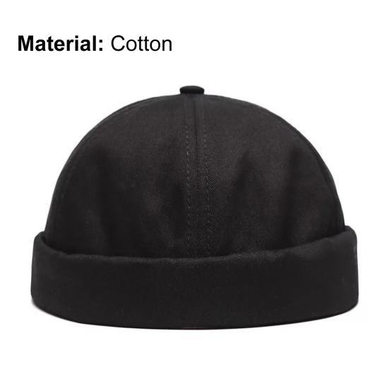 Bonnet Calotte Unisexe Sans Visière Protection Solaire Automne Hiver Réglable Couleur Unie Casquette Marin pour Usage Quotidien