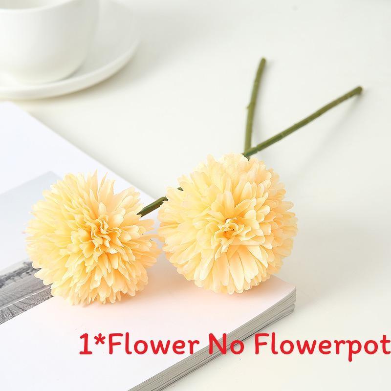 Floral Fake Ball Chrysanthemum Silk Flower For Party Decor And Props Photography