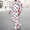Men Distressed American Flag Star Stripe Print Long Sleeve Sweatshirt And Drawstring Jogger Pants Two Piece Outfit
