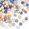 30Pcs Flat Round Faceted Crystal Beads Colorful Glass Beads Loose Spacer Beads For Jewelry Making DIY Bracelet Necklace Crafts
