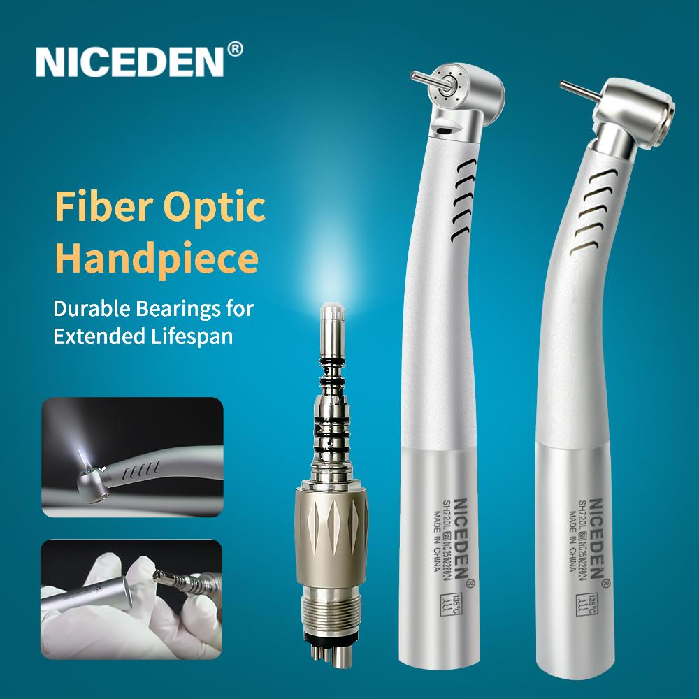 Niceden Dental High Speed Handpiece Fiber Optic LED Turbine Handpiece