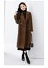 Women's Mid-Length Double-Sided Cashmere Melton Coat, 2025 Autumn/Winter Collection.