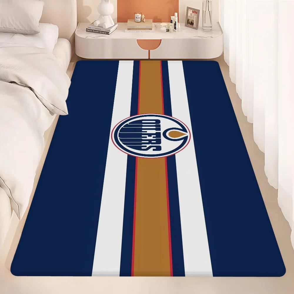 E-Edmonton O-Oilers Koupelnová rohožka Protiskluzová Absorbující vodu Dlouhá pruhovaná podložka Podložka do ložnice Vítejte Rohožka