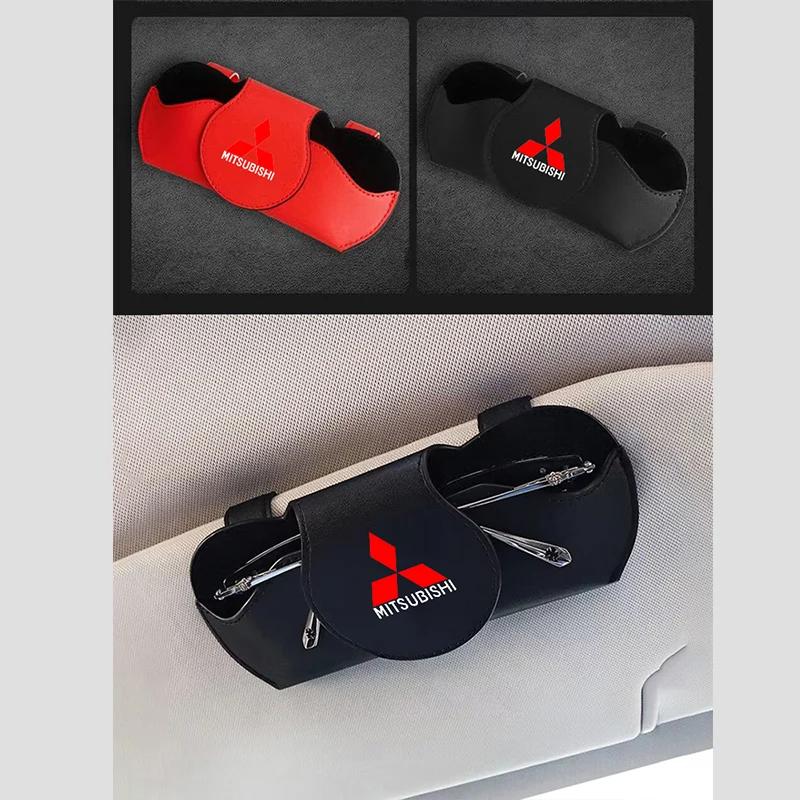 Auto Brillenetui Auto Sonnenblende Wildleder Brillenhalter Sonnenbrille für Mitsubishi Asx Lancer Outlander Pajero Ralliart Auto